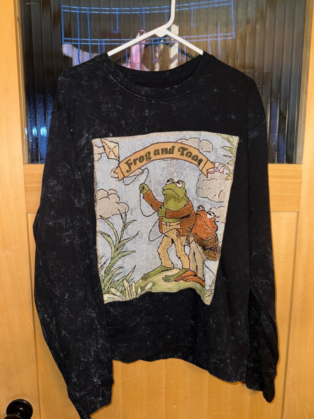 Frog and Toad Vintage Classic Book Cover Tapestry Crewneck Sweatshirt Sz M
